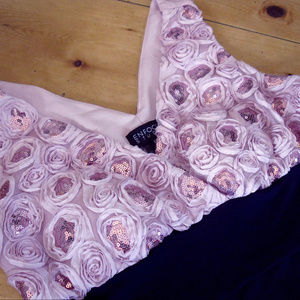 Enfocus Studio Short Dress Pink Navy Blue Sz 6